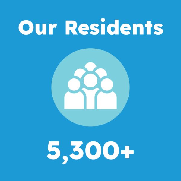 Graphic 'our residents - 5,300+'